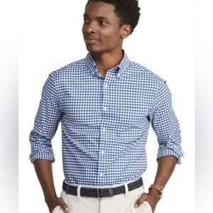 Vineyard Vines Men’s Murray Shirt Blue Gingham Classic Fit Small